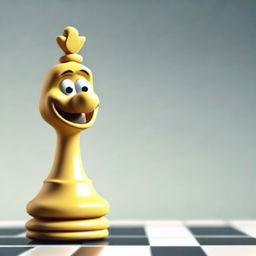 A comical picture of a chess piece