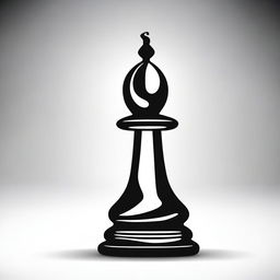 A stylized chess pawn in a unique and artistic design