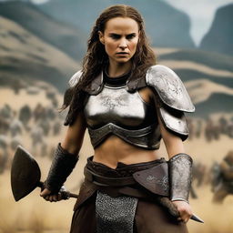 Natalie Portman transformed into a dwarf barbarian