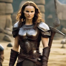 Natalie Portman transformed into a dwarf barbarian