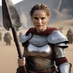 Natalie Portman transformed into a short and fat gnome barbarian