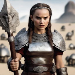 Natalie Portman transformed into a short and fat gnome barbarian