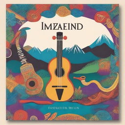 A vibrant and artistic book cover showcasing the rich and diverse music culture of New Zealand