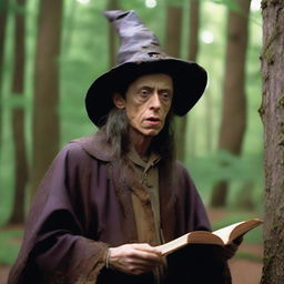 Steve Buscemi transformed into a dirty wizard living in the woods, studying plants