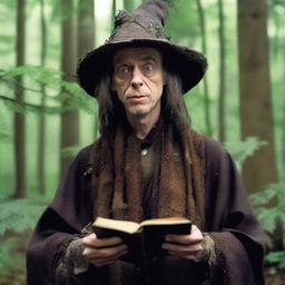 Steve Buscemi transformed into a dirty wizard living in the woods, studying plants