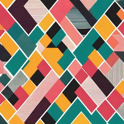 Design geometric patterns in bold colors and contrasting lines