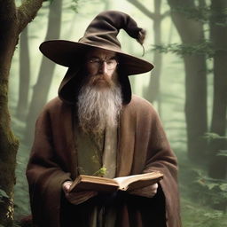 Chris Evans depicted as a hermit wizard who studies plants