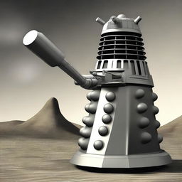 Create an image featuring a Dalek, the iconic extraterrestrial villain from the Doctor Who series