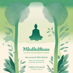 Create a book cover for 'Mindfulness and Meditation: A Journey to Inner Peace and Well-being' by Tuba Ghafoor