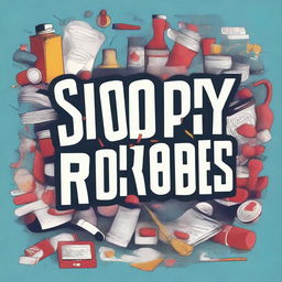 Create an image depicting a chaotic and messy scene with the words 'Sloppy and Reckless' prominently displayed