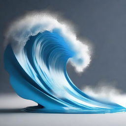 Create an image of a 3D wave coming towards the viewer, designed to be printed on a t-shirt