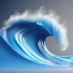 Create an image of a 3D wave coming towards the viewer, designed to be printed on a t-shirt