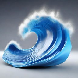 Create an image of a 3D wave coming towards the viewer, designed to be printed on a t-shirt