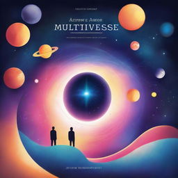 A cover page illustration for a school project on the multiverse and its theories in a 16:9 ratio