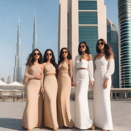 A group of stylish and attractive women enjoying their time in Dubai