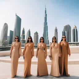 A group of stylish and attractive women enjoying their time in Dubai