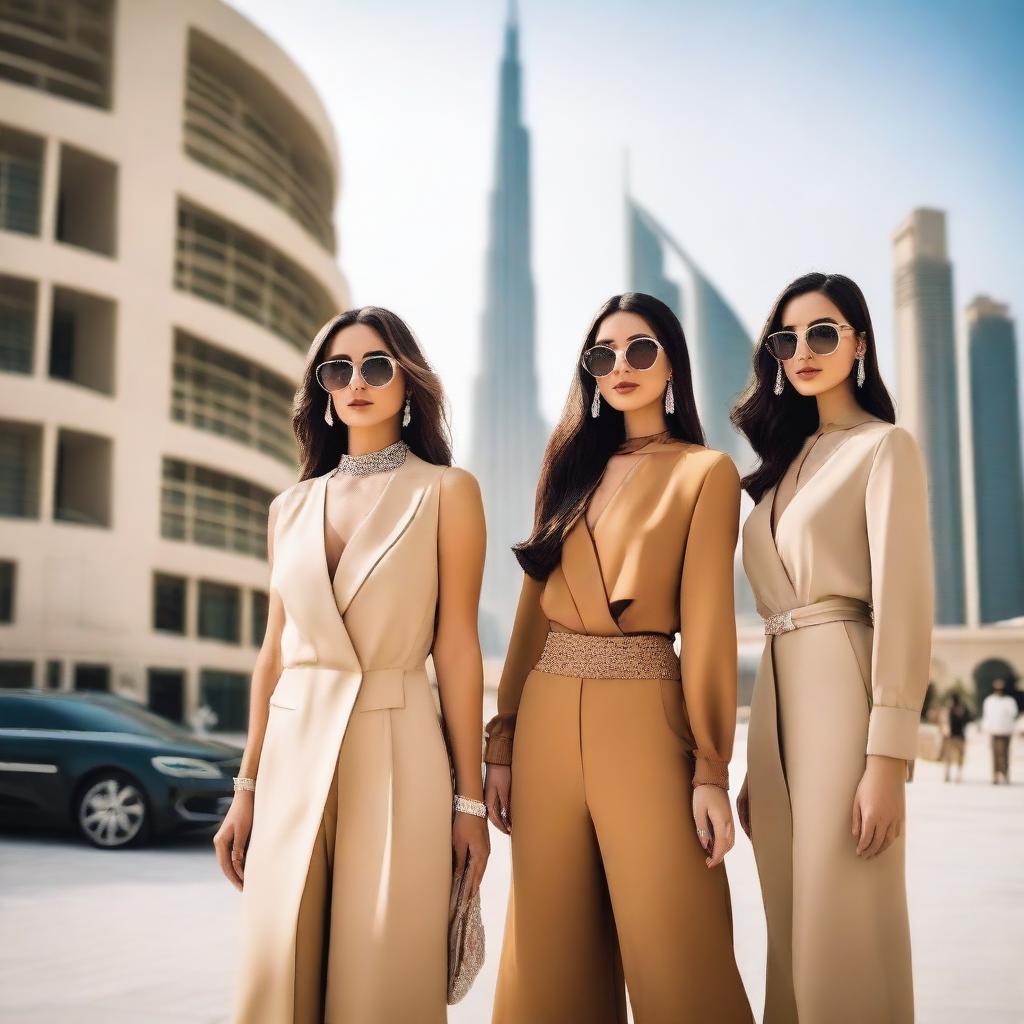 A group of stylish and attractive women enjoying their time in Dubai