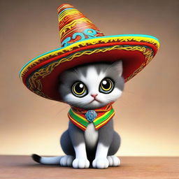 Create an image of a Mexican spider kitten