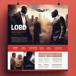 Create a professional looking movie poster featuring a dramatic and captivating scene