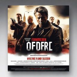 Create a professional looking movie poster featuring a dramatic and captivating scene