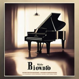 Create a professional looking movie poster with a piano theme