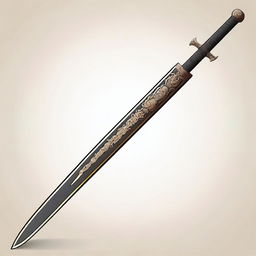 A detailed illustration of a Chinese Fangtian Huaji polearm