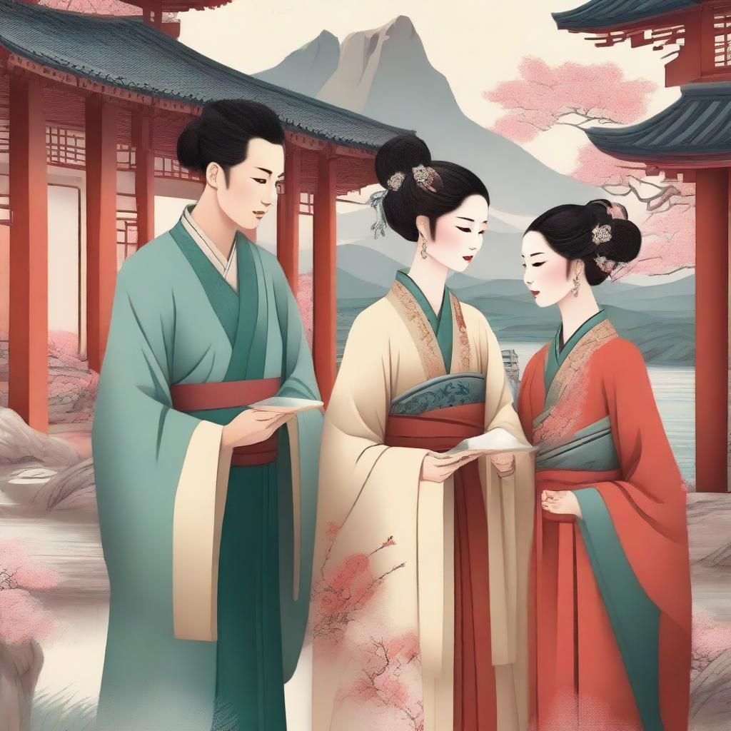 A detailed and historically accurate depiction of ancient Chinese clothing