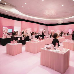 A vibrant scene showcasing a Mary Kay sales event