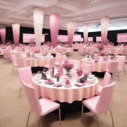 A vibrant scene showcasing a Mary Kay sales event