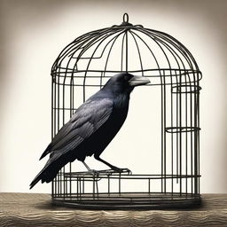 A raven trapped in a cage is found by a farmer's wife