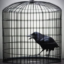 A raven trapped in a cage is found by a woman who has betrayed her husband