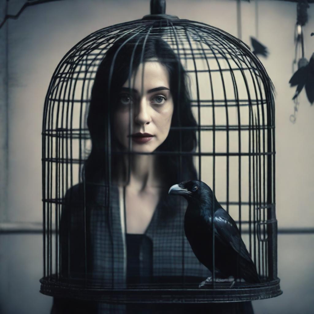 A woman who has betrayed her husband finds a raven trapped in a cage