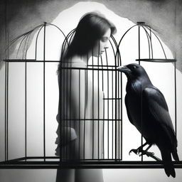 A woman who has betrayed her husband finds a raven trapped in a cage