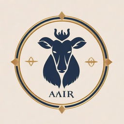 Design a personal logo for 'Amir', incorporating elements of veterinary medicine and the Gemini zodiac sign, representing the user's profession and astrological sign.