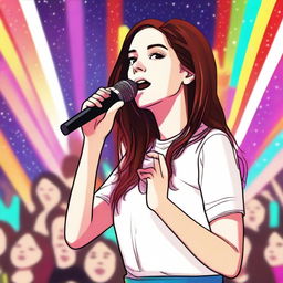 A vibrant concert scene with the name 'IKRAM' displayed prominently everywhere