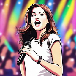 A vibrant concert scene with the name 'IKRAM' displayed prominently everywhere
