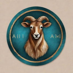 Design an upmarket personal logo for 'Amir', fusing elements of veterinary medicine, the Gemini zodiac sign with the texture of an acrylic painting, conveying a sense of luxury and exclusivity.