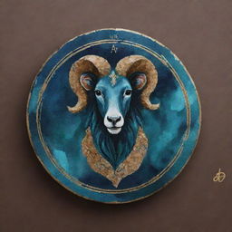 Design an upmarket personal logo for 'Amir', fusing elements of veterinary medicine, the Gemini zodiac sign with the texture of an acrylic painting, conveying a sense of luxury and exclusivity.