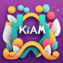 Create a visually appealing image featuring the name 'IKRAM' in bold, stylish typography