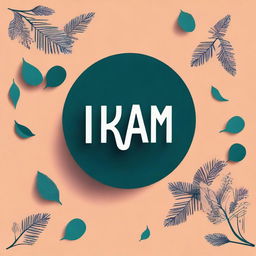 Create a visually appealing image featuring the name 'IKRAM' in bold, stylish typography