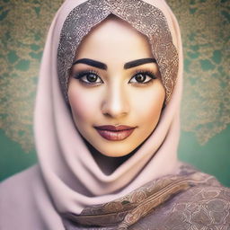 A beautiful portrait of a woman wearing a hijab