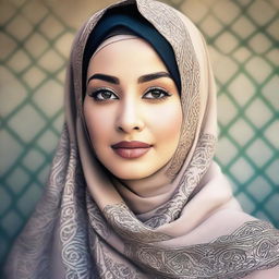 A beautiful portrait of a woman wearing a hijab