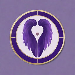 Design a luxurious personal logo for 'Amir', integrating elements of veterinary medicine, Gemini zodiac sign, and a dominant violet color. The style should resemble an expensive, high-quality acrylic painting.