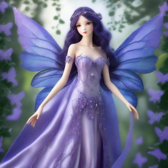 Create an image of a female fairy standing 90 cm tall