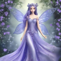 Create an image of a female fairy standing 90 cm tall