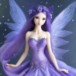 Create an image of a female fairy standing 90 cm tall