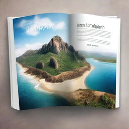 Create a book cover for a geography book titled 'Tópicos em Geografia Física'