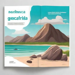 Create a book cover for a geography book titled 'Tópicos em Geografia Física'