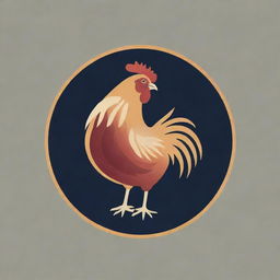 Design a personal logo for 'Amir', featuring elements of poultry veterinary medicine and the Gemini zodiac sign in a style that resembles a simple acrylic painting, making it easy for Amir to replicate.