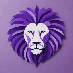 Craft a personal logo for 'Amir', blending elements of poultry veterinary medicine, the Gemini zodiac sign, a lion, and the color violet. Render it in a simple acrylic painting style so Amir can easily draw it himself.